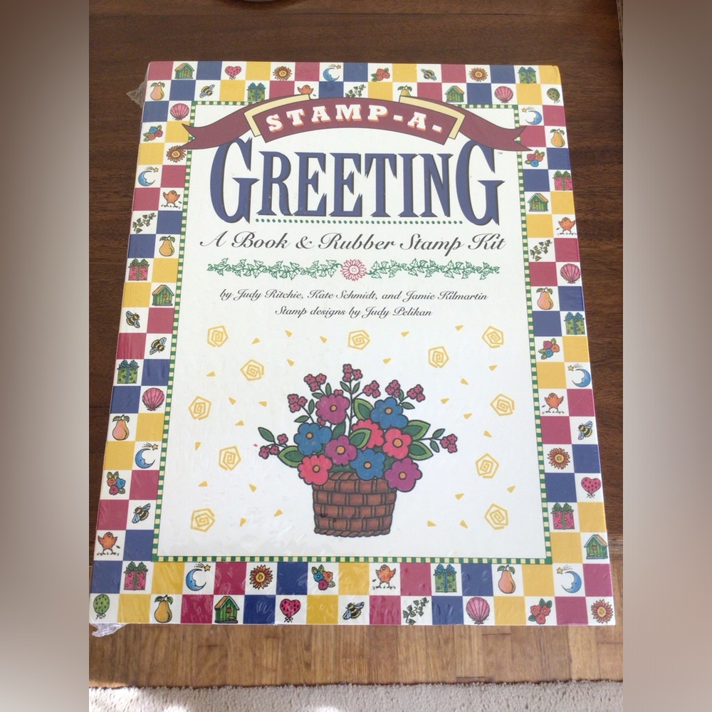 Stamp - A- Greeting: A Book & Rubber Stamp Kit
